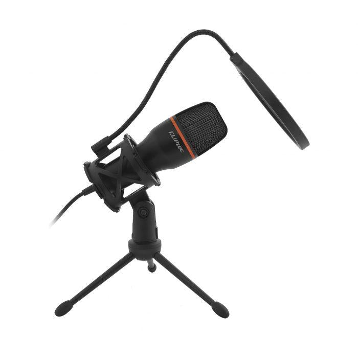 CLiPtec RGB USB Condenser Microphone with Popping-Filter & Anti-Shock Tripod BMM620