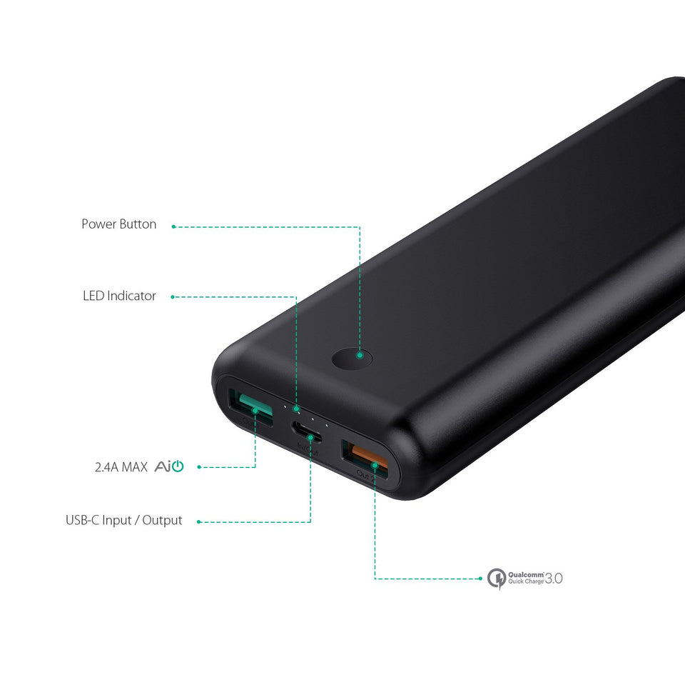 PB-XD20 20100mAh Power Delivery 2.0 USB C Power Bank With Quick Charge 3.0