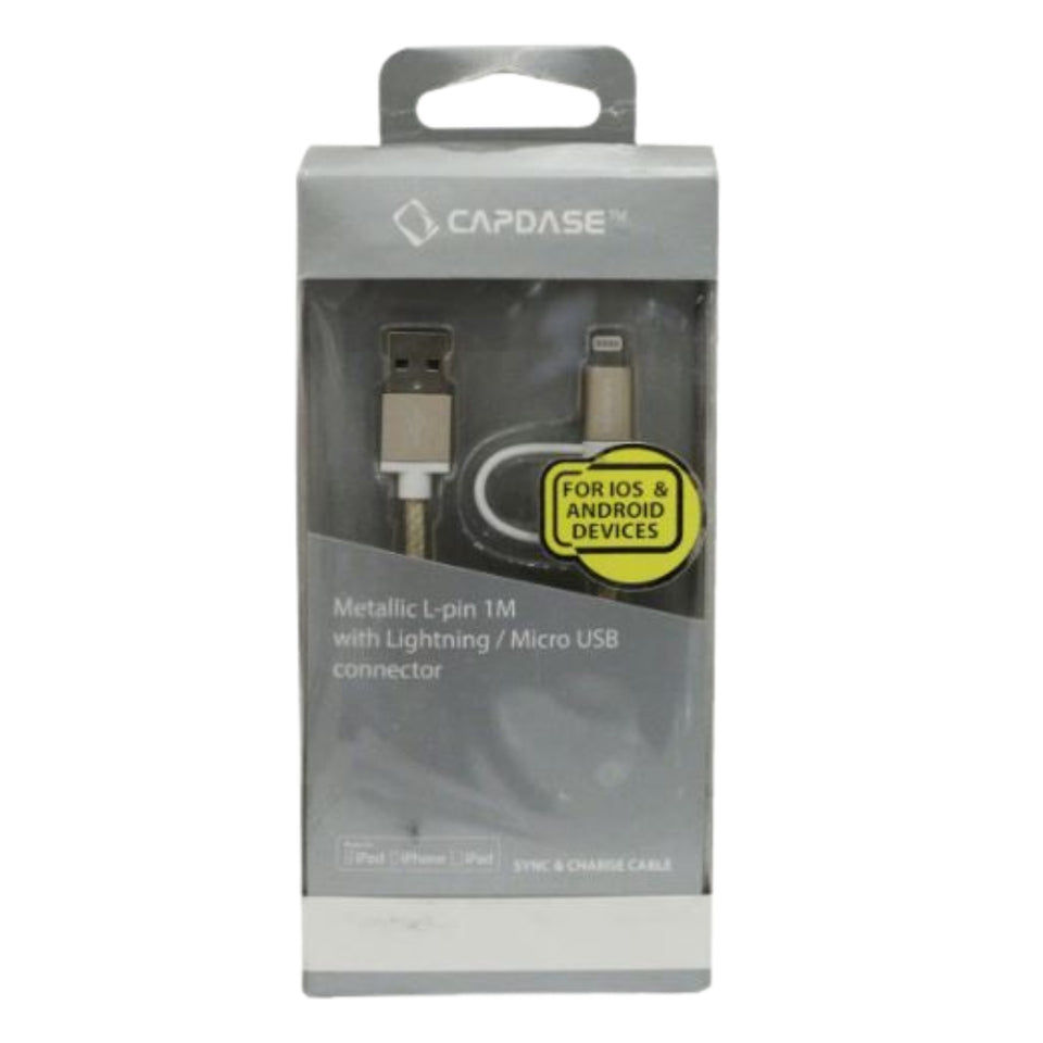 Capdase Metallic L-pin 1M with Lighting / Micro USB connector
